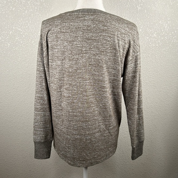 Gap Green & White Space Dye Super Soft Crewneck Long Sleeve Top Size Small - Picture 5 of 7